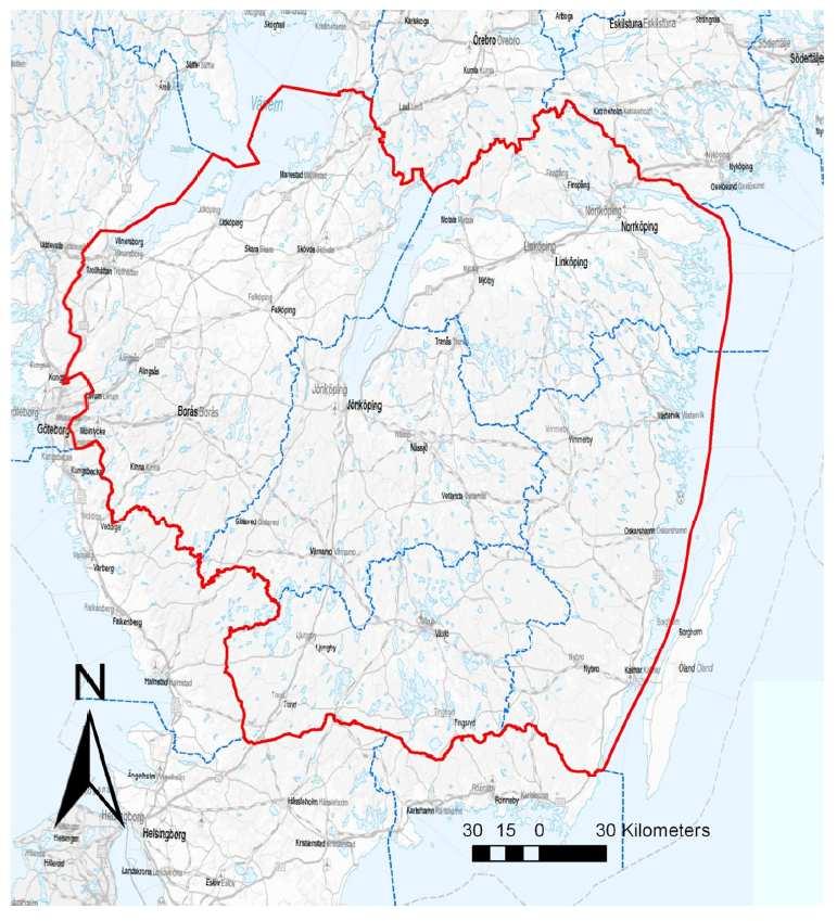 Tröskelvärde och artdata/ Lars Westerberg 2018-12-06 5 Bakgrund 2009: Biosfärsområden: Vänerskärgården med Kinnekulle och Östra Vätternbranterna 2012: Fem regioner i södra Sverige