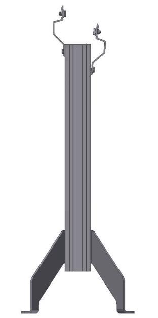 Benstöd S830 Benstöd monteras normalt på transportör med hjälp av t-spår skruv 00-6060 M8x7 och M8 låsmutter.