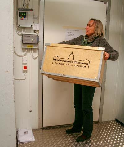 Ylva Lind, intendent på enheten för miljöforskning och övervakning, tar emot förfrågningar från forskare som vill använda materialet. Proverna kommer främst från fåglar som skickas in till museet.