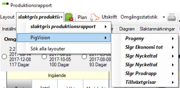 Beräkna. Omgångarna på denna bild är sorterade efter startdatum och med den nyaste omgången först.