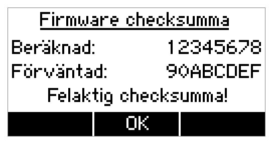 Revisionsnumret som visas längst ner på displayen anger CEMP elmätarens firmware. Integriteten hos datat som presenteras i denna meny är noggrant kontrollerad och skyddad.