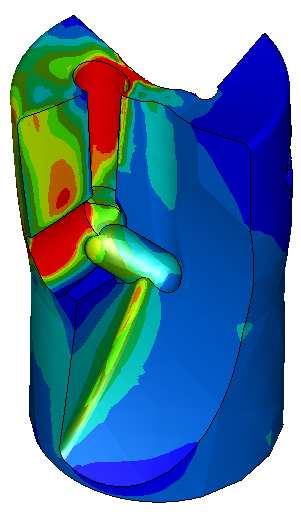 KÄNSLIGHETSSTUDIE VARIANT 1 Känslighetsstudie "TOPPDIAMETER" pos 1 3700 pos 2 von Mises-spänning - MPa 3200 2700 2200 1700 Spänning - Position 1 Spänning - Position 2 Dtop=0.