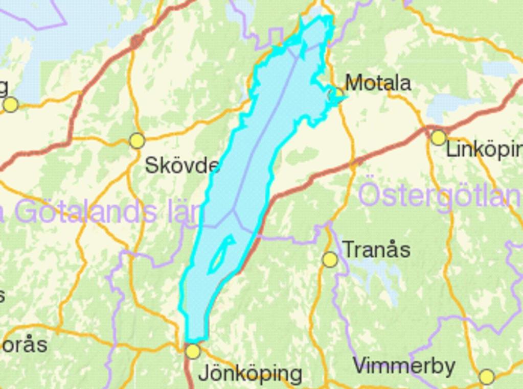 Figur 3-11: Recipienten Vättern-Storvättern. Det dagvatten från planområdet som inte infiltreras till grundvattnet transporteras till recipienten Vättern-Storvättern (Figur 3-11).