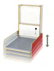 ENDRA Höj- och sänkbart vägghängt skötbord i mjuk