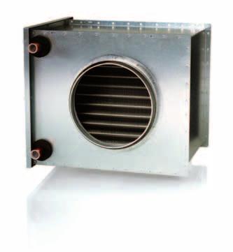 Cirkulära kanalvärmare för värme med cirkulär kanalanslutning har värme som energibärare och används för att värma ventilationsen i ett ventilationssystem.