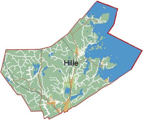 2 5 Fakta om Hille Karta Allmänt om området Hille kommundel är belägen norr om Gävle och var fram till 1969 en egen kommun. Avståndet till Gävle centrum är från Hille kyrka ca 7 km.