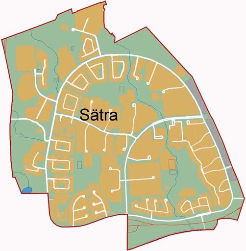 2 5 Fakta om Sätra Karta Allmänt om området Stadsdelen ligger ca 3 km norr om Gävle centrum och byggdes under främst 196- och 197-talen.