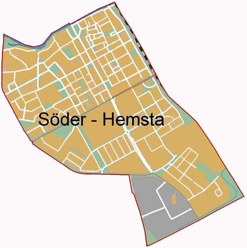 2 5 Fakta om Söder-Hemsta Karta Allmänt om området Söder är en del av Gävle centrum. Stadsdelen sanerades kraftigt på 195- och 196-talen då den äldre bebyggelsen till stora delar försvann.