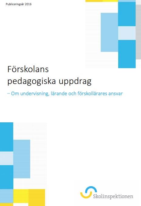 Frågor som motiverar denna forskning Resultaten visar att barnen i stort ges förutsättningar att utvecklas och lära men det sker sällan genom medveten undervisning, det vill säga målstyrda