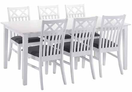 stål, 160x90 cm, med 6 Campo stolar, stål och konstläder, rek.