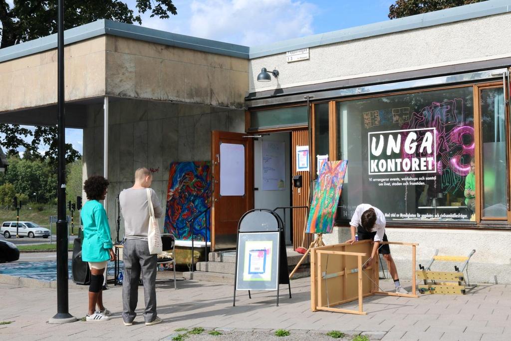 Unga Kontoret är en mötesplats i Hökarängen där unga vuxna (14-25 år) arrangerar olika typer av evenemang som på ett eller annat sätt handlar om livet, staden och framtiden.