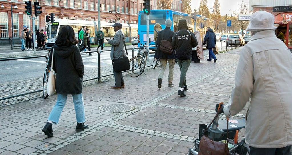 Goda stadsmiljöer Skillnader i lokala upplevelsen Det finns också variationer i den lokala upplevelsen mellan olika aspekter av gångmiljön.