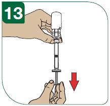 injektionsflaska från förpackningen.