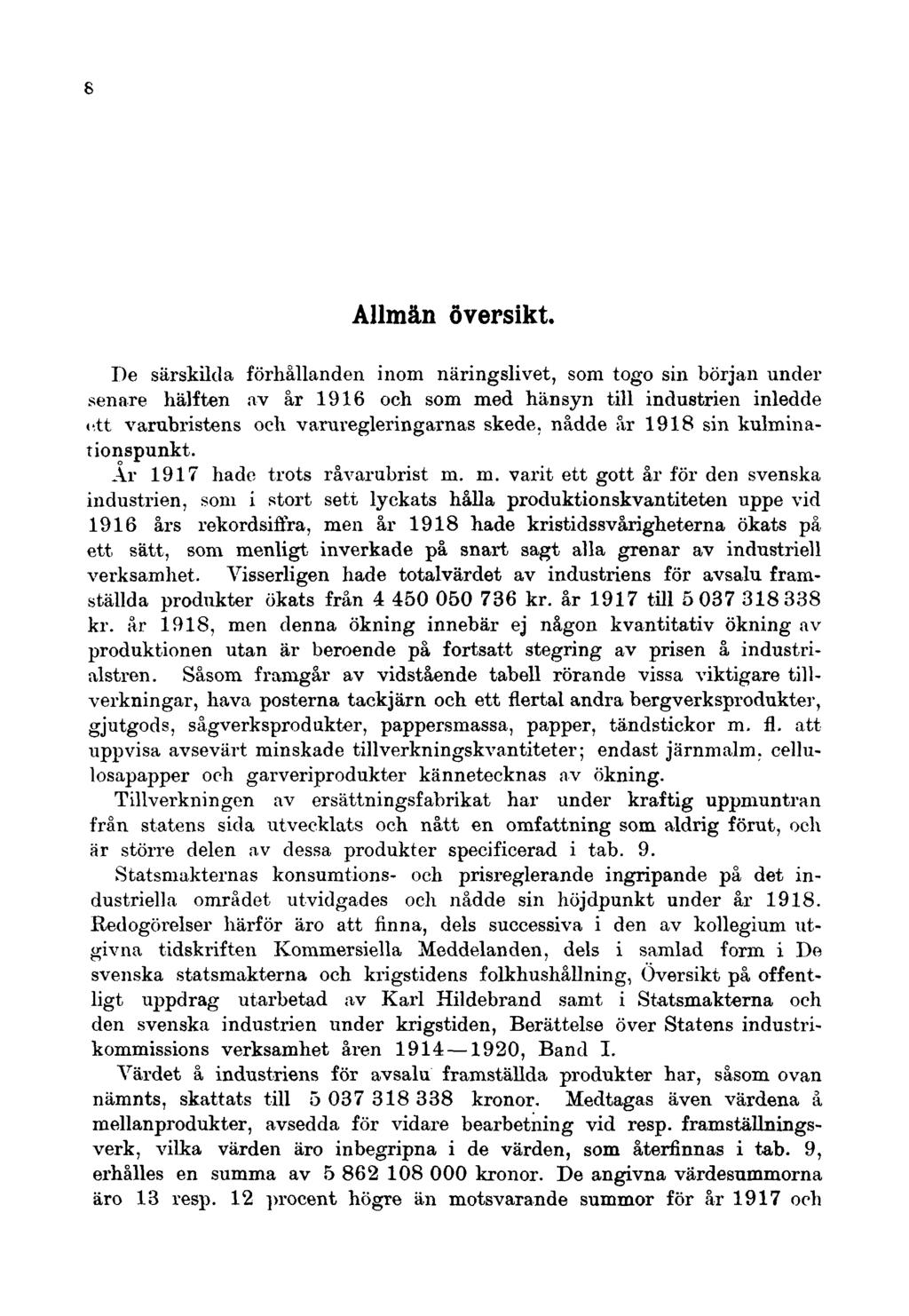 8 Allmän översikt.