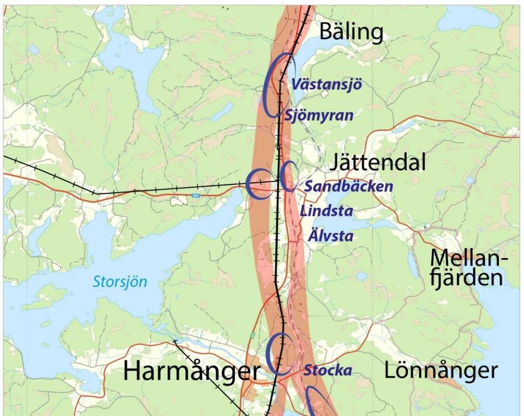 Figur 7.5-2 Konfliktpunkter med ledningsnät.