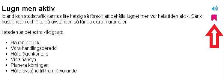 -För att komma till dina anteckningar klicka här: (se röd pil)