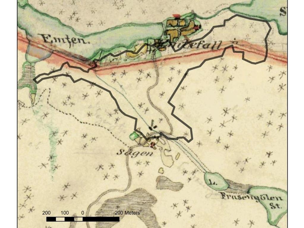 3.2 Historisk och nuvarande markanvändning Vi Älsebo fanns en såg under 1800-talet.