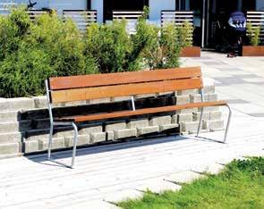 Parksoffa Helsingborg Staplingsbar soffa för offentliga miljöer.