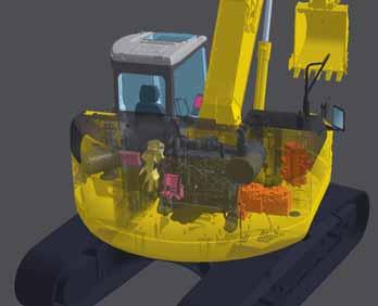 Detta garanterar att varje del är speciellt konstruerad för en specifik maskinklass och -modell, d.v.s. alla delar i maskinen från utveckling och tillverkning till utprovning är till 100% Komatsu.