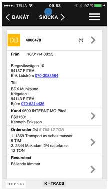 Ordern försvinner från Orderlista status uppdateras till o RO = Om avslutat utan
