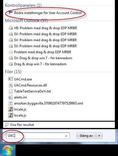 Tips och Tricks 4.2 Kör som admin Senare miljöer kräver numera större behörigheter vid installationer och uppdateringar.