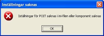 Tänk på gemener och versaler och att det inte kommit in något extra tecken och/eller mellanslag i inifilen.