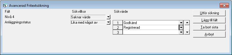 Nyheter För att söka ut livsmedelobjekt som saknar anläggningstyp kan man göra en avancerad fritextsökning i bilden Livsmedelslokaler. 1.