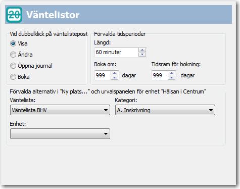 Väntelista Utökad maxgräns av tidsram för bokning Maxgränsen av tidsramen för bokning har utökats. Den tidigare maxgränsen på 90 dagar har nu utökats till 999 dagar.