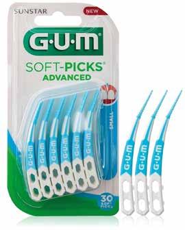 GUM Soft-picks Advanced Den kända tandstickan med mjuka taggar, rengör effektivt, masserar tandköttet och ökar