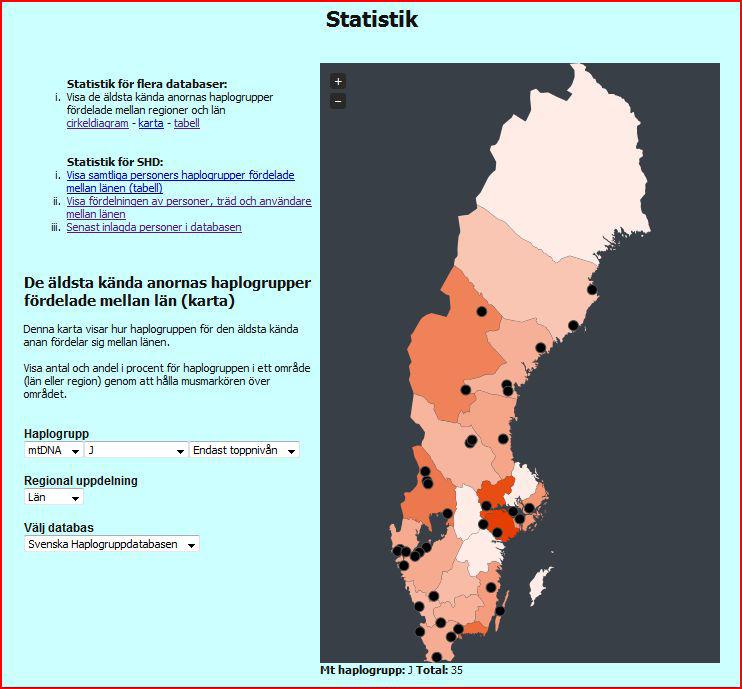 Här ser man var äldsta anorna med mtdna-haplogruppen J levde, alltså Estrid Sigfastsdotters haplogrupp.