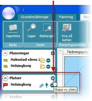 samhällsskydd och beredskap 60 (102) Bild: Klicka på + för att lägga till ny plats. b. Namnge din plats med ett beskrivande namn (se bild nedan).