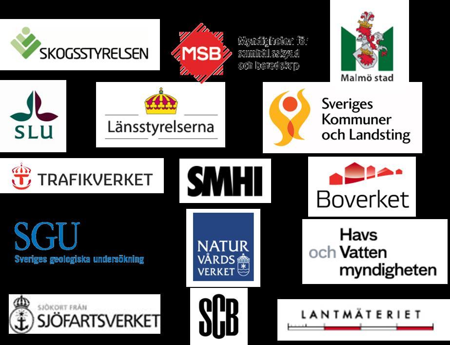 3 Intressenter Huvudintressenter är medverkande myndigheter och organisationer i Geodatarådet, se figur 3.