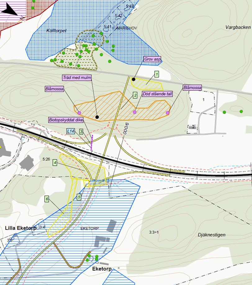 4 (9) Figur 4. Del av bilaga 1.1 till MKB för vägplan.