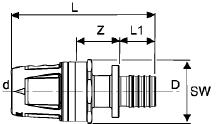 TECElogo måttritning kopplingar Adapter screw connection onto copper, mild steel and stainless steel pipes Base body made of D d SW Tece Art. nr Z L 15 16 27 871 12 02 9.0 60.0 18 16 27 871 12 03 9.