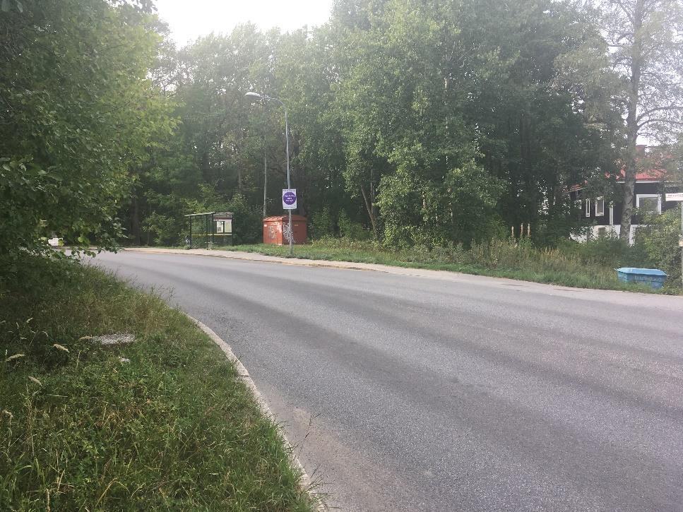 Strandskyddsområde som föreslås upphävas till höger om
