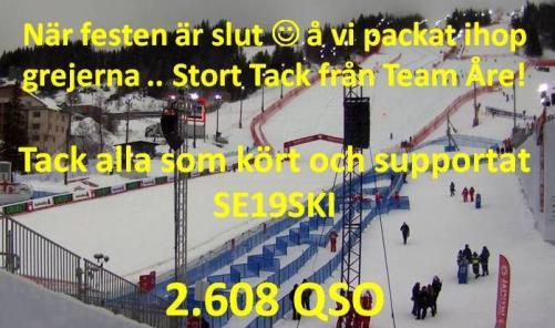 Lindesbergs Radioklubb, SK4EA genom Mats SM4EPR 2. SE19SKI Ett par rader nu när finalen är avklarad och grejerna nerpackade.. Texten avkortad av Bulletin-redaktionen.