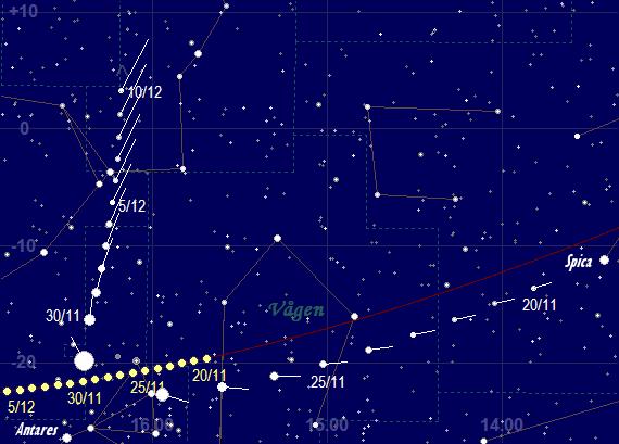 Ganska långsamma meteorer (29 km/s). Aktiv 20 okt 10 dec. Radiant vid maximum i Oxen 2,5 SO om Plejaderna M45 vid RA 3h52m dekl +22 (uppe hela natten, i söder kl 00.