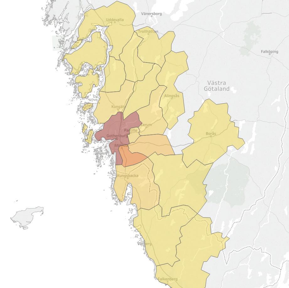 2. Kommun I mätningen ställdes en fråga om vilken kommun användarna är bosatta i, varpå det syns att en klar majoritet bor i Göteborg.