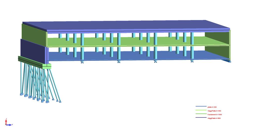 Autodesk Robot Structural Analysis Professional 2013 Author: Address: File: Förstärkt garagevägg MED och UTAN perrong som skydd mot