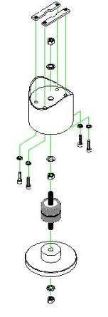 support for round boom EA0150/023 Elektromagnet 24 V DC