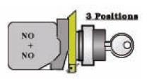 positions 0/7101/263 Nyckelbrytare, 3-läges Key