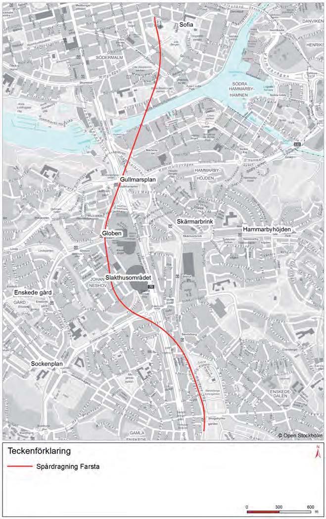 Idéstudie Stockholms stad påtalade, under arbetet med förstudien av tunnelbana till Nacka, vikten av att inte bygga bort möjligheten att Nacka.