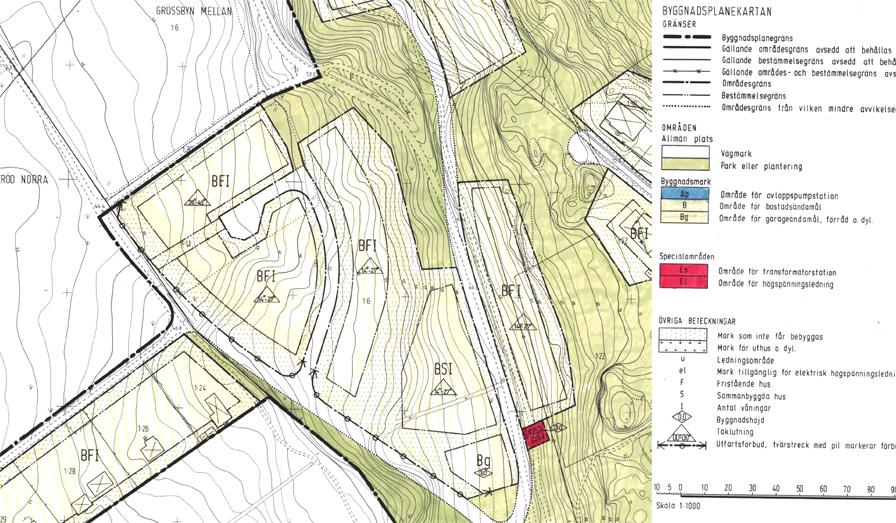 Gällande detaljplan För området gäller byggnadsplan för del av Ucklums samhälle, Grössbyn Mellan 1:6 m.fl.fastigheter laga kraftvunnen 1983-01-28 (nr 22).