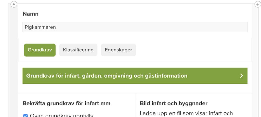 Lägga in gårdsannons Den hittar du under Flik Gårdsannons Gårdsannons Här registrerar du ditt boende och väljer om B&B eller stuga för uthyrning.