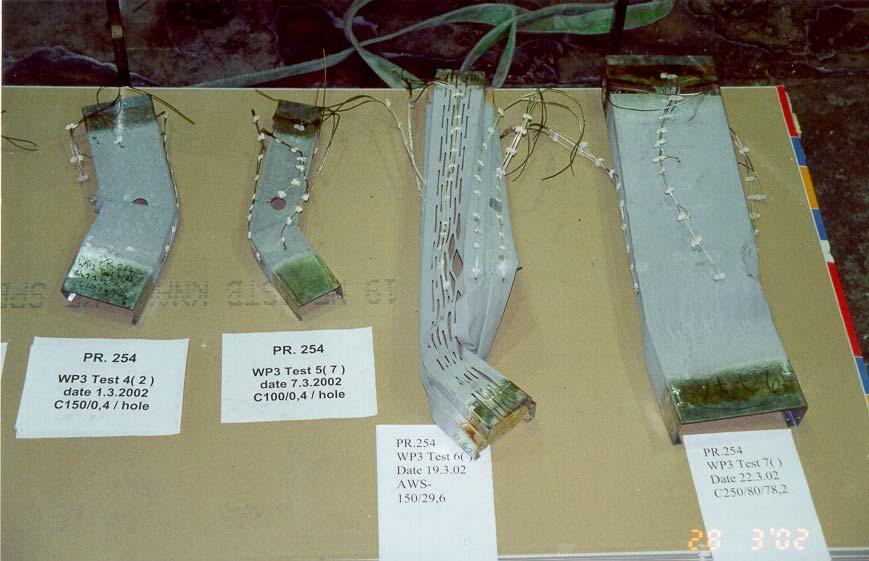 Test specimens 4 7 after the