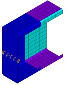 The mechanical materials properties have been taken to be in accordance with the proposed reduction factor for steel of both non load and load bearing members (see Chapter 2), with the mechanical