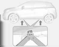9 Varning Smörj inte hjulbultar, hjulmuttrar och hjulbultskydd. 1. Lossa hjulmutterkåporna med en skruvmejsel och ta bort dem. Dra av hjulsidan. 3.
