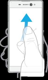 Svep åt höger eller vänster för att visa fler alternativ Snärta med fingret Bläddra snabbt i till exempel