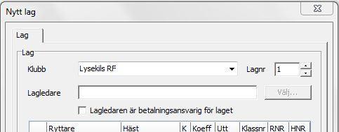Du kan fylla i lagledarens namn sm fritext, men m du knyter eknmi