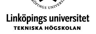 Science and Technology Linköpings Universitet SE-601 74 Norrköping, Sweden